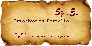 Sztankovics Esztella névjegykártya